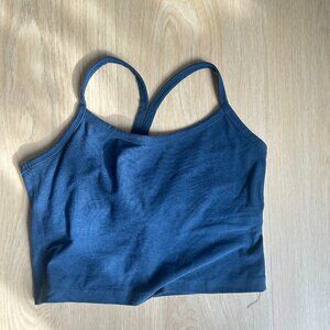 Beyond Yoga Spacedye Slim Racerback Cropped Tank - Navy Size Small